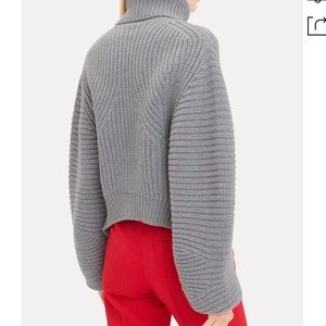 Alexander wang Open-back Ribbed Wool Turtleneck